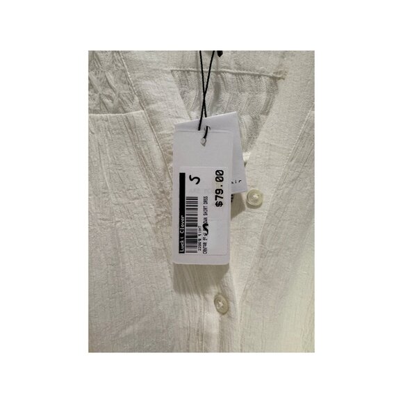 Current Air Short Sleeve Button Down Shirt Mini Dress White Size S NWT - Picture 6 of 9